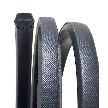 AA58 Double Side V Belt, 60 In Outside Length, 1/2 In Top Width, 1 Ribs